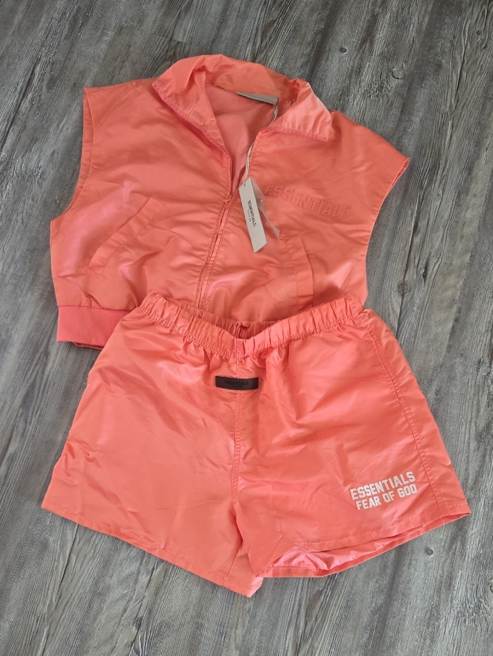 Fear of God Coral Two-Piece Track Vest & Shorts Set Xs Top 14 Bottom